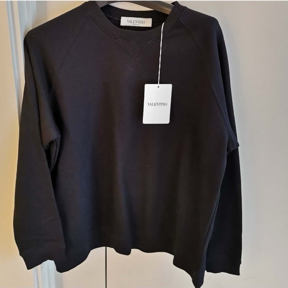 Valentino Black Sweatshirt New W Tag! Authentic Cotton Size: S Unisex